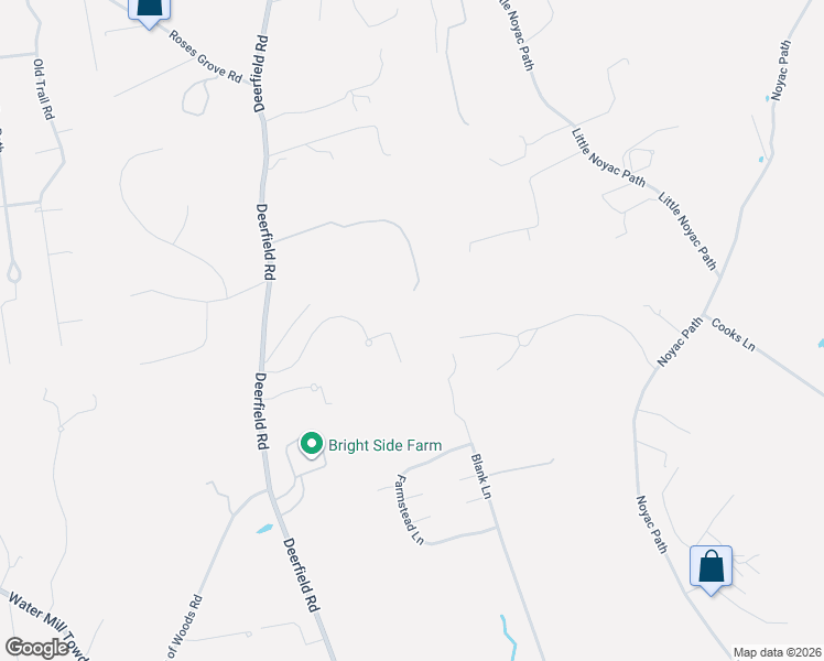 map of restaurants, bars, coffee shops, grocery stores, and more near 33 Deer Run in Water Mill