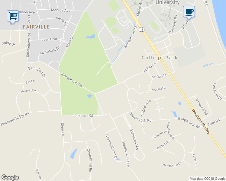 map of restaurants, bars, coffee shops, grocery stores, and more near 31 Windsor Way in Lewisburg