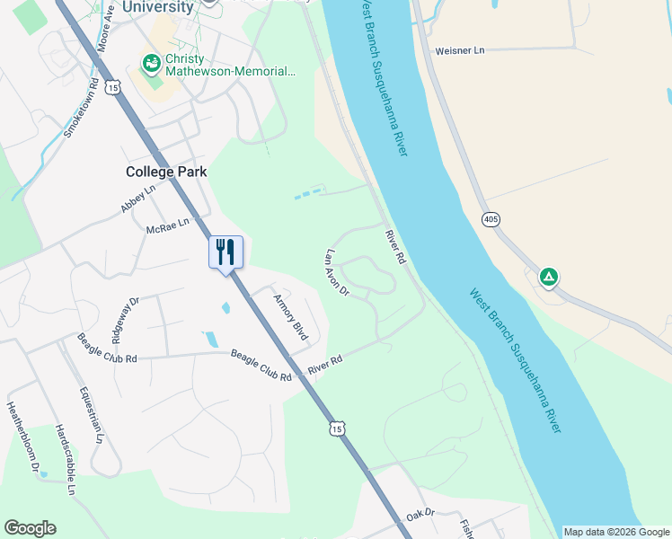 map of restaurants, bars, coffee shops, grocery stores, and more near 635 Balmoral Place in Lewisburg