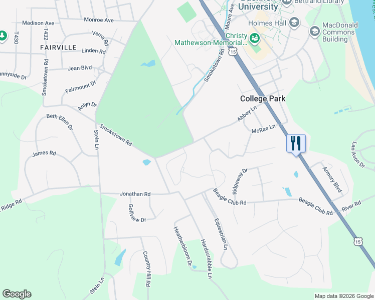 map of restaurants, bars, coffee shops, grocery stores, and more near 31 Windsor Way in Lewisburg
