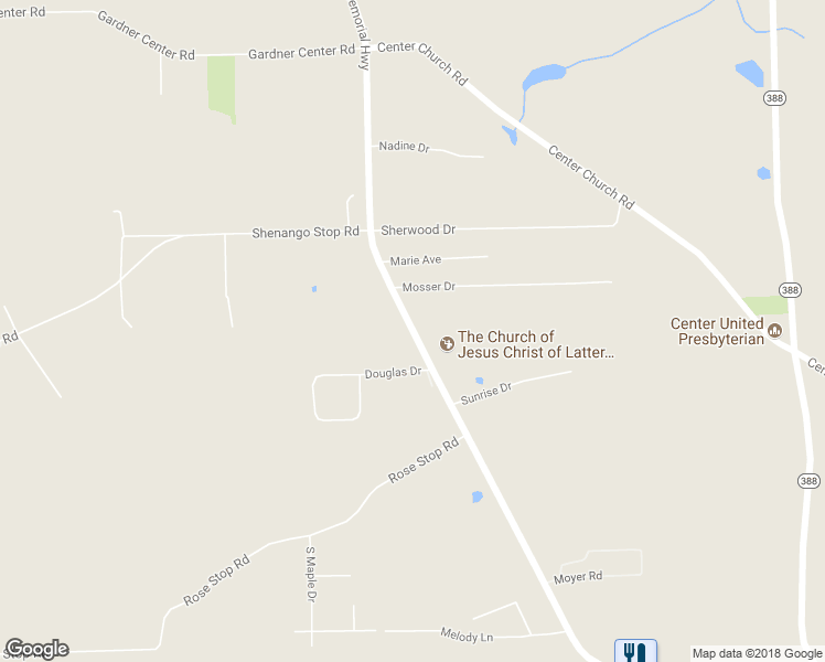 map of restaurants, bars, coffee shops, grocery stores, and more near 65th Infantry Division Memorial Hwy in New Castle