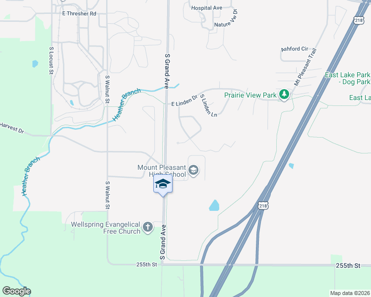 map of restaurants, bars, coffee shops, grocery stores, and more near 1000-1098 East Oakbrook Place in Mount Pleasant