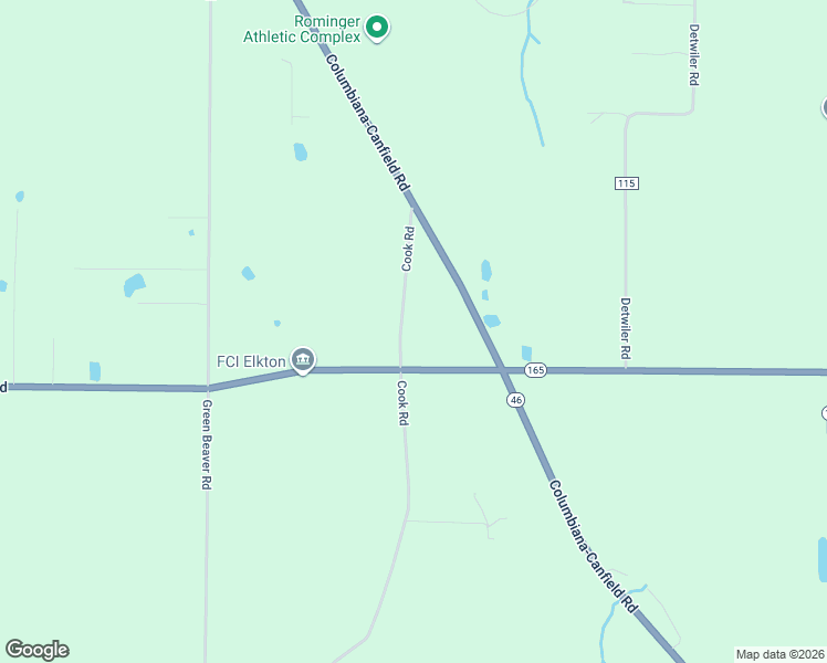 map of restaurants, bars, coffee shops, grocery stores, and more near 11939 Township Highway 237 in Canfield