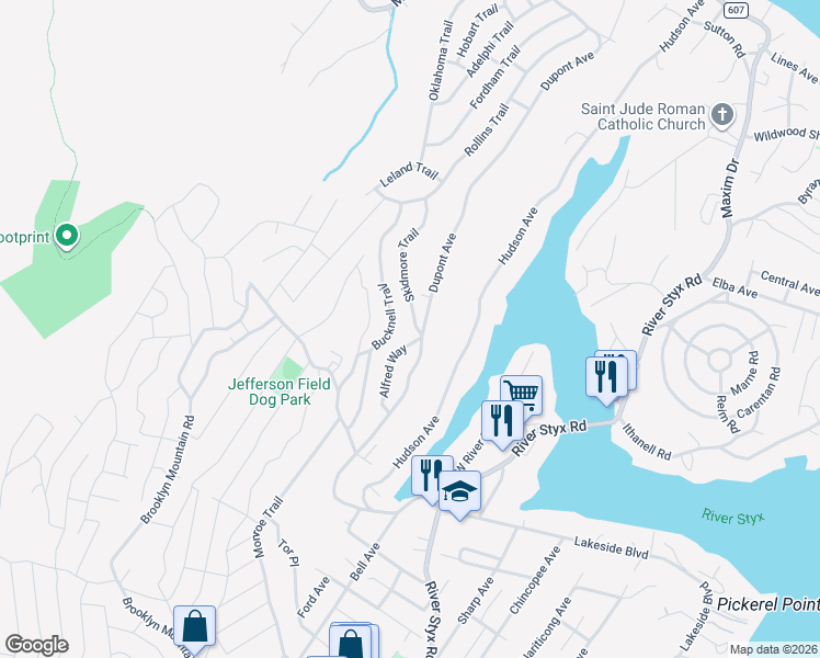 map of restaurants, bars, coffee shops, grocery stores, and more near 2 Skidmore Trail in Hopatcong
