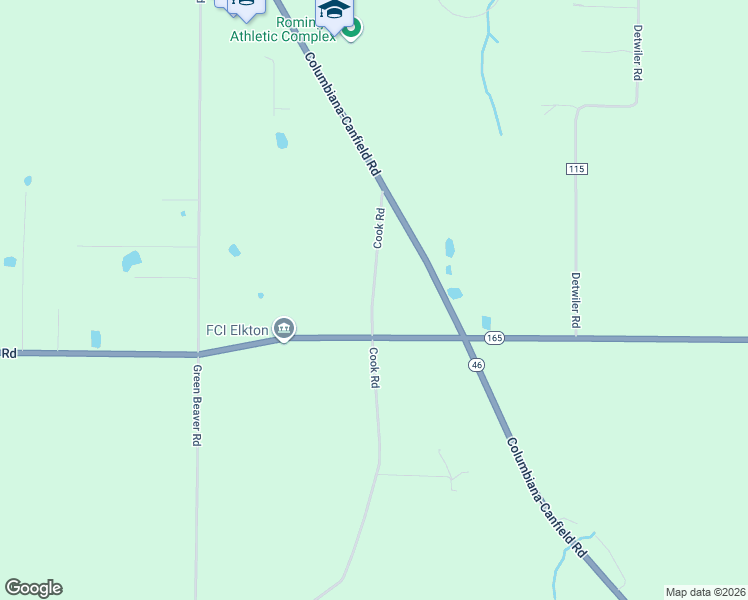 map of restaurants, bars, coffee shops, grocery stores, and more near 11939 Township Highway 237 in Canfield