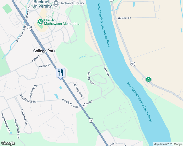 map of restaurants, bars, coffee shops, grocery stores, and more near 635 Balmoral Place in Lewisburg