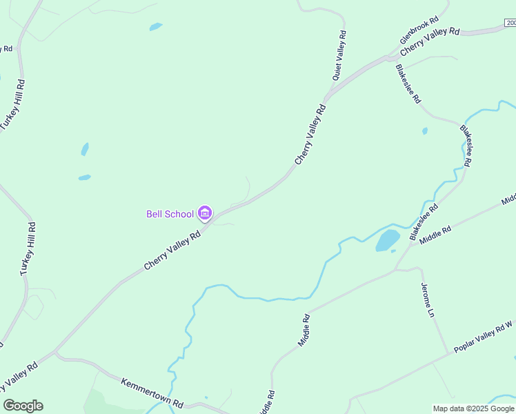 map of restaurants, bars, coffee shops, grocery stores, and more near 6222 Cherry Valley Road in Stroudsburg