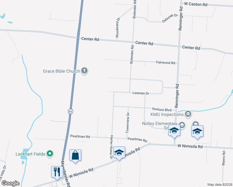 map of restaurants, bars, coffee shops, grocery stores, and more near 772 Leeman Drive in Akron