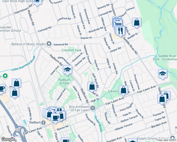 map of restaurants, bars, coffee shops, grocery stores, and more near 30-31 Heywood Avenue in Fair Lawn