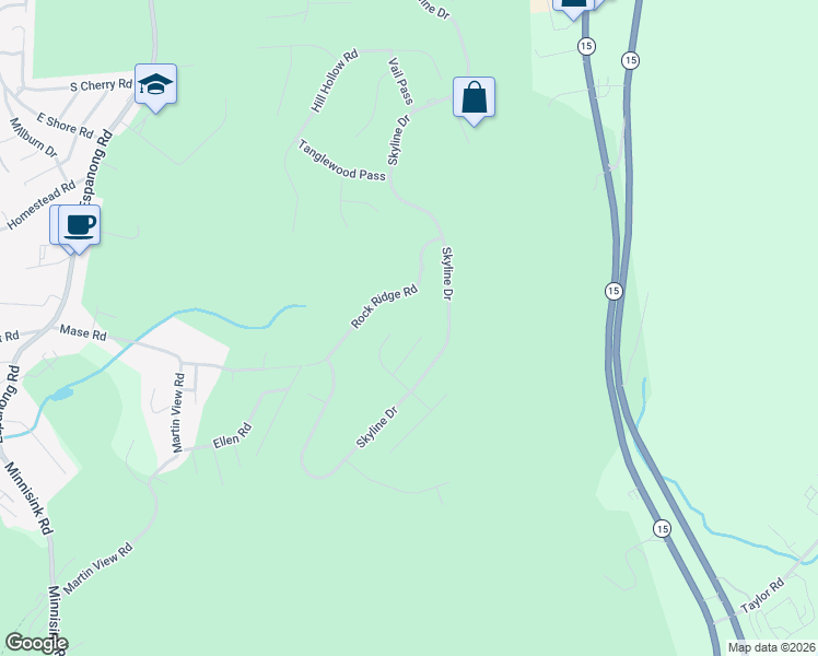 map of restaurants, bars, coffee shops, grocery stores, and more near 461 Mountain Top Ct in Jefferson