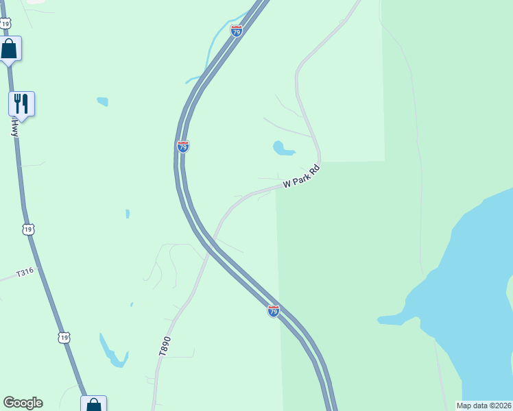 map of restaurants, bars, coffee shops, grocery stores, and more near in Portersville