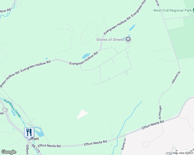 map of restaurants, bars, coffee shops, grocery stores, and more near 518 Chickasaw Drive in Effort