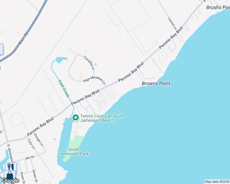 map of restaurants, bars, coffee shops, grocery stores, and more near 26 Williamson Lane in Laurel