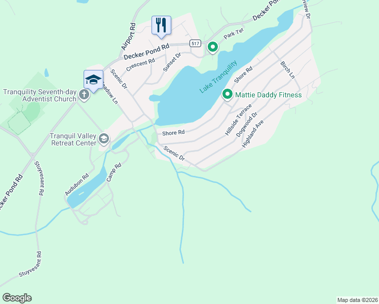 map of restaurants, bars, coffee shops, grocery stores, and more near 81 Hillside Terrace in Green Township