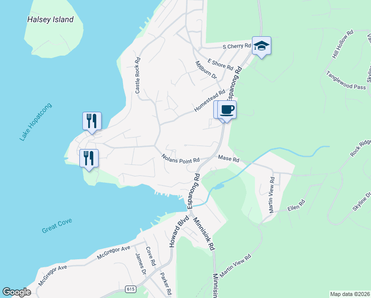map of restaurants, bars, coffee shops, grocery stores, and more near 28 Willis Street in Jefferson