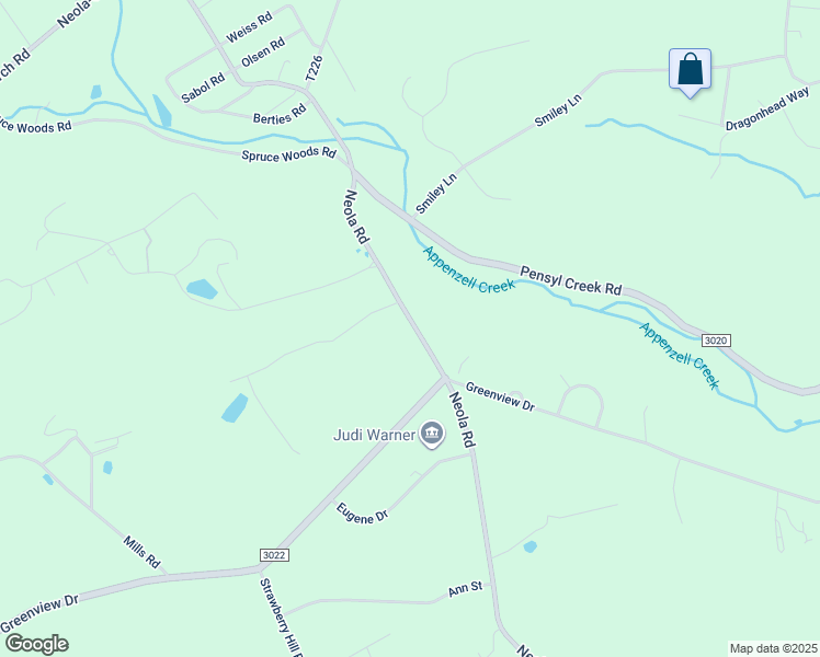 map of restaurants, bars, coffee shops, grocery stores, and more near 5284 Neola Road in Stroudsburg
