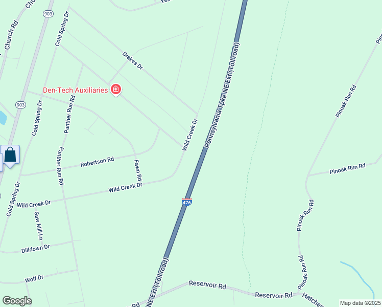 map of restaurants, bars, coffee shops, grocery stores, and more near 168 Wild Creek Drive in Jim Thorpe