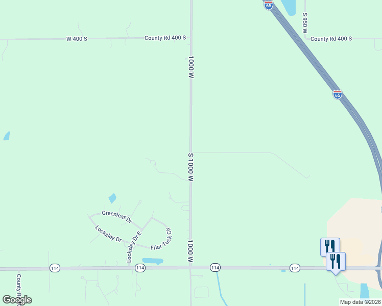 map of restaurants, bars, coffee shops, grocery stores, and more near 4498 South 1000 West in Rensselaer