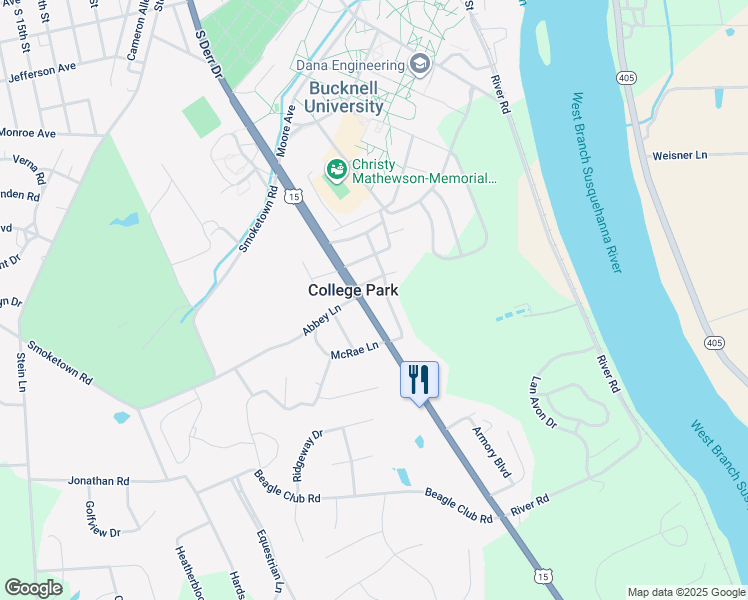 map of restaurants, bars, coffee shops, grocery stores, and more near in College Park