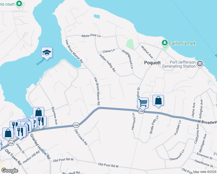 map of restaurants, bars, coffee shops, grocery stores, and more near 7 Sharon Avenue in Setauket- East Setauket
