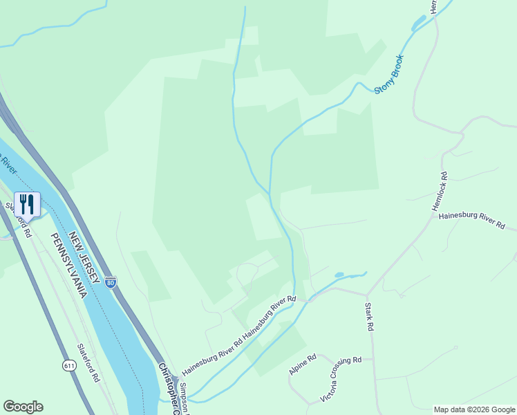 map of restaurants, bars, coffee shops, grocery stores, and more near 113 Stonybrook Road in Knowlton Township