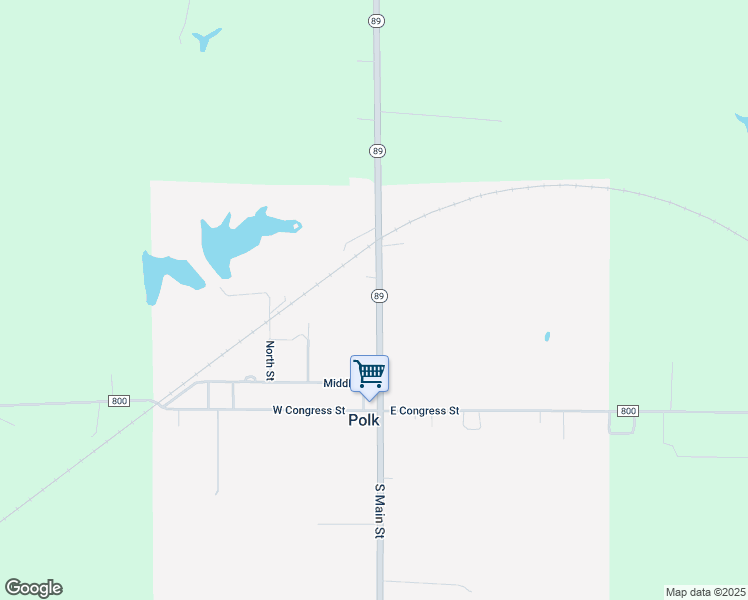 map of restaurants, bars, coffee shops, grocery stores, and more near 441 North Main Street in Polk