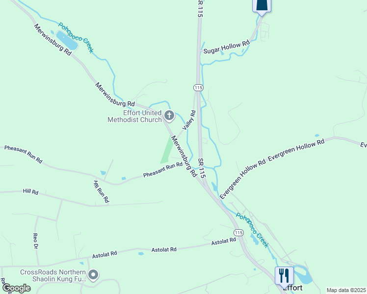 map of restaurants, bars, coffee shops, grocery stores, and more near 150 Merwinsburg Road in Effort