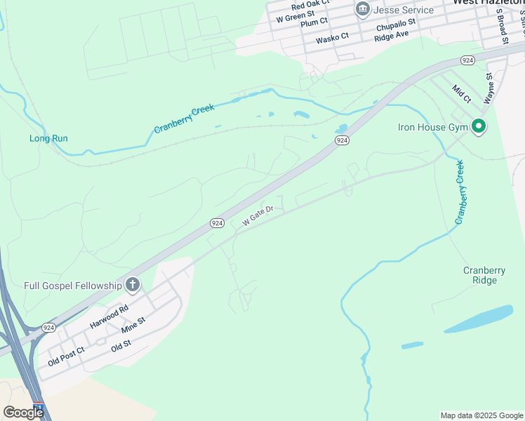 map of restaurants, bars, coffee shops, grocery stores, and more near 116 West Gate Drive in Luzerne County