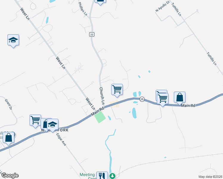 map of restaurants, bars, coffee shops, grocery stores, and more near 83 Crystal Drive in East Hampton
