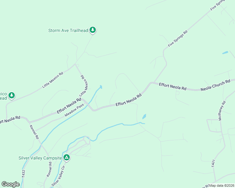 map of restaurants, bars, coffee shops, grocery stores, and more near 857 Effort Neola Road in Saylorsburg