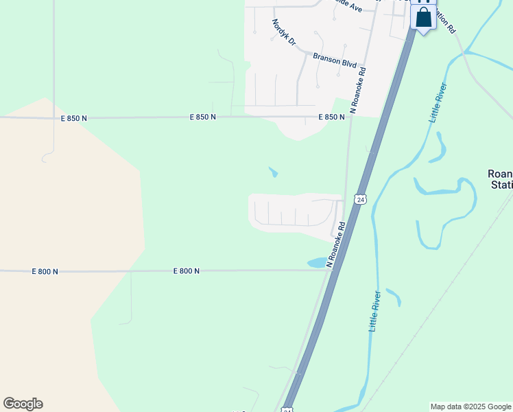 map of restaurants, bars, coffee shops, grocery stores, and more near 25 Castle Hill Drive in Roanoke