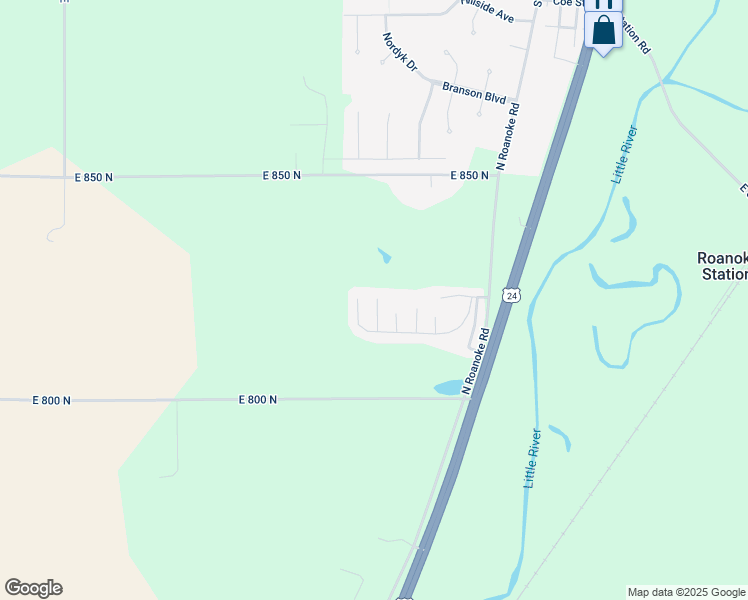 map of restaurants, bars, coffee shops, grocery stores, and more near 8 Castle Hill Drive in Roanoke