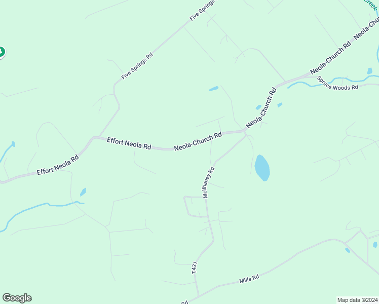 map of restaurants, bars, coffee shops, grocery stores, and more near 1012 Neola-Church Road in Stroudsburg