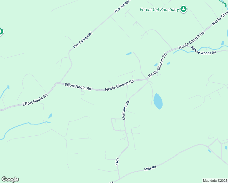 map of restaurants, bars, coffee shops, grocery stores, and more near 1012 Neola-Church Road in Stroudsburg