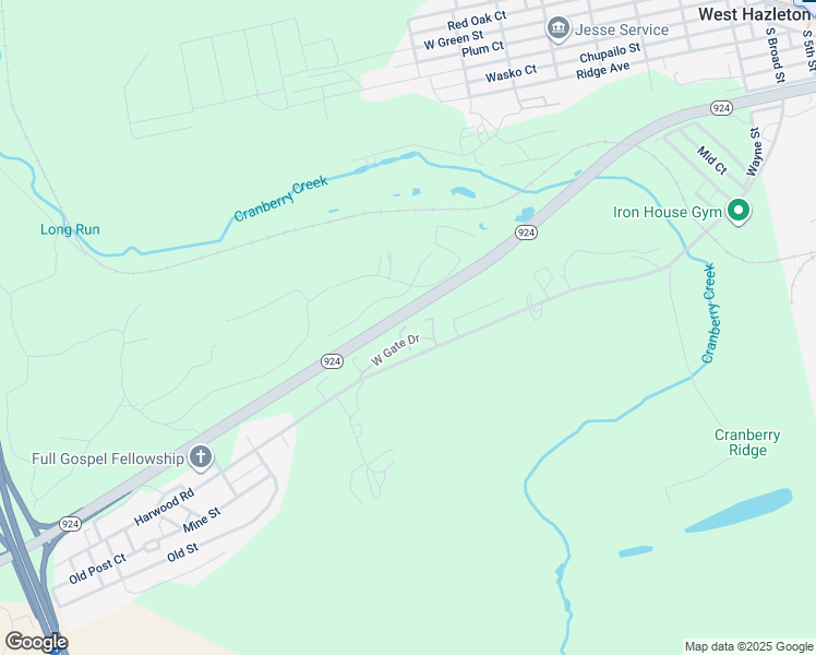 map of restaurants, bars, coffee shops, grocery stores, and more near 329 West Gate Drive in Luzerne County