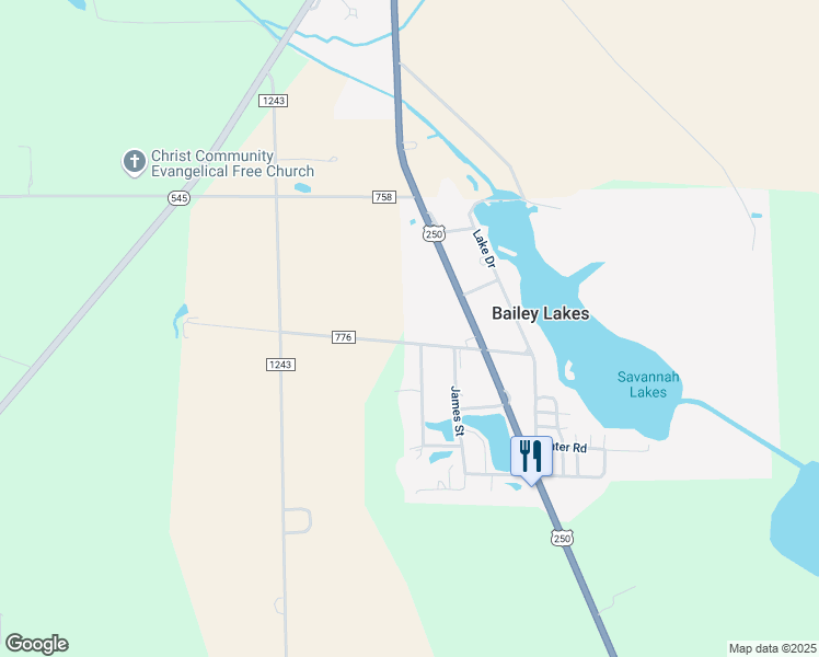 map of restaurants, bars, coffee shops, grocery stores, and more near 1342 McClain Road in Ashland