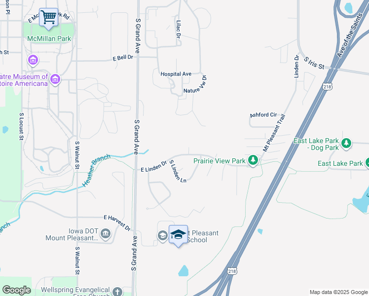 map of restaurants, bars, coffee shops, grocery stores, and more near 1401 South Magnolia Drive in Mount Pleasant