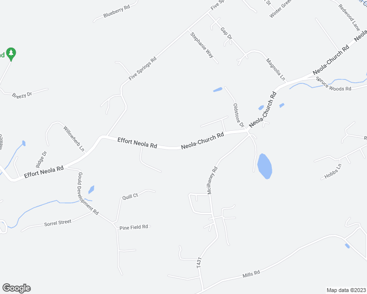 map of restaurants, bars, coffee shops, grocery stores, and more near 1028 Neola-Church Road in Stroudsburg