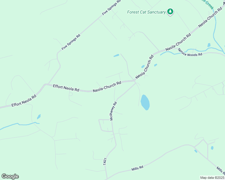 map of restaurants, bars, coffee shops, grocery stores, and more near 1028 Neola-Church Road in Stroudsburg