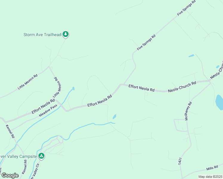 map of restaurants, bars, coffee shops, grocery stores, and more near 905 Effort Neola Road in Stroudsburg