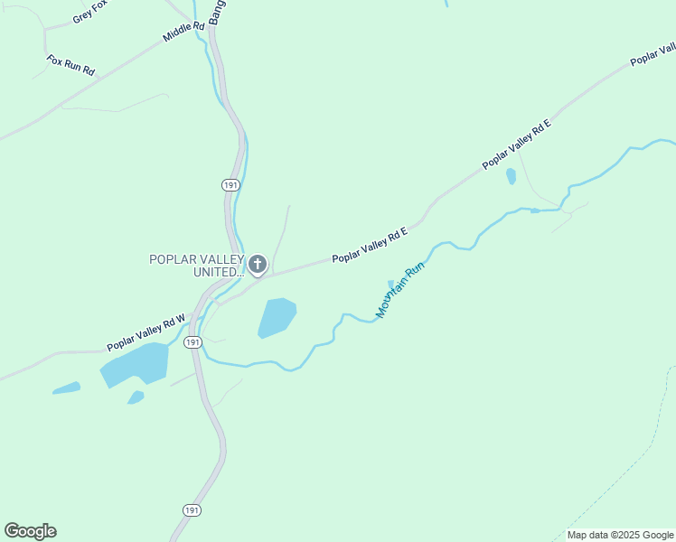 map of restaurants, bars, coffee shops, grocery stores, and more near 1070 Poplar Valley Road East in Stroudsburg