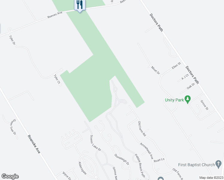 map of restaurants, bars, coffee shops, grocery stores, and more near 3902 Amen Corner in Riverhead