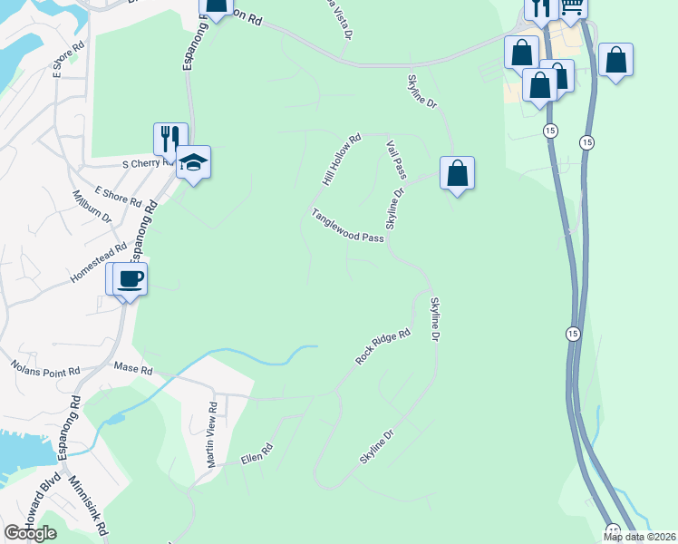 map of restaurants, bars, coffee shops, grocery stores, and more near 180 Fox Hill Ct in Jefferson