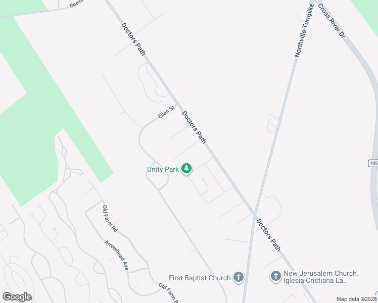 map of restaurants, bars, coffee shops, grocery stores, and more near 35 Oak Drive in Riverhead