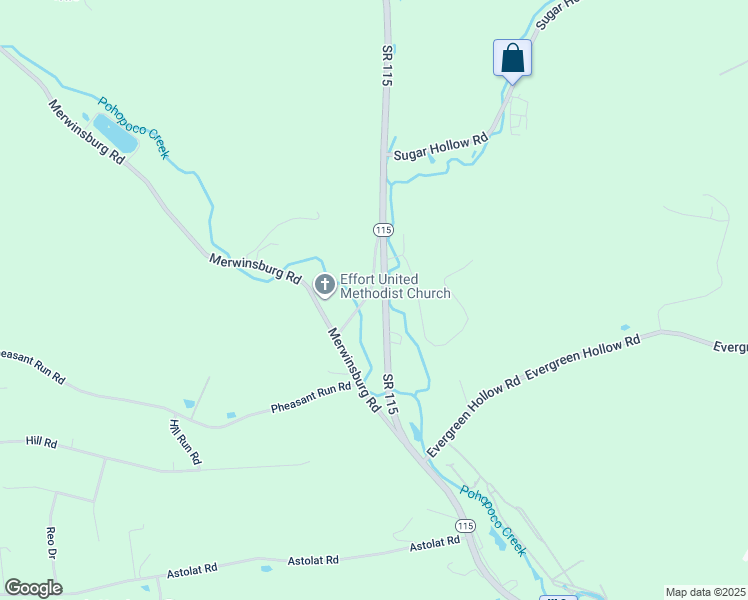 map of restaurants, bars, coffee shops, grocery stores, and more near 322 Valley Road in Effort