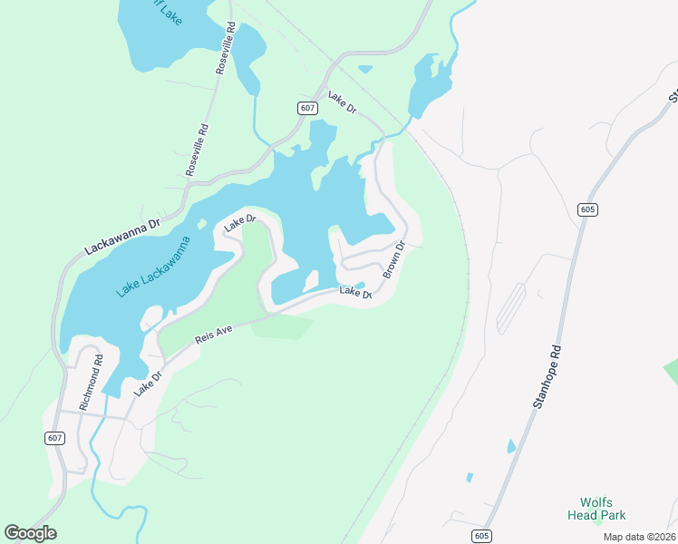 map of restaurants, bars, coffee shops, grocery stores, and more near 185 Lake Drive in Stanhope