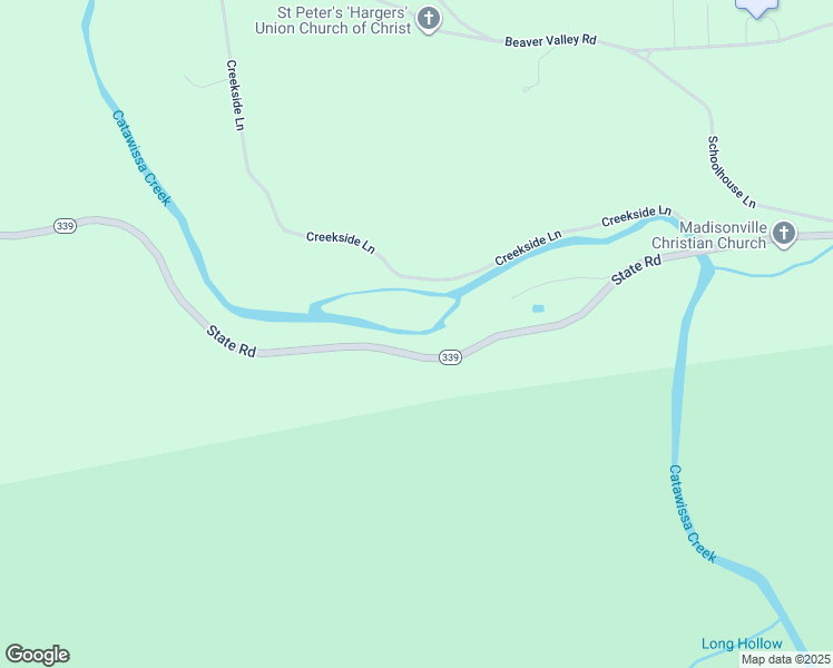 map of restaurants, bars, coffee shops, grocery stores, and more near 369 State Road in Bloomsburg