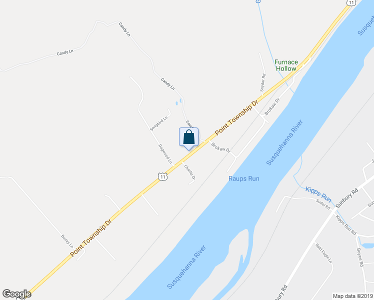 map of restaurants, bars, coffee shops, grocery stores, and more near 3601 Point Township Drive in Northumberland