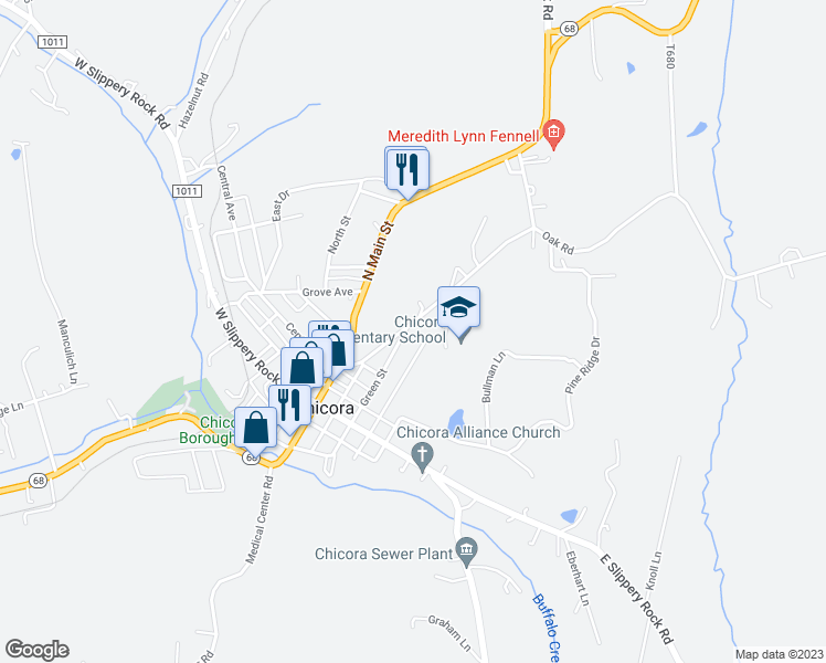 map of restaurants, bars, coffee shops, grocery stores, and more near 137 Green Street in Chicora