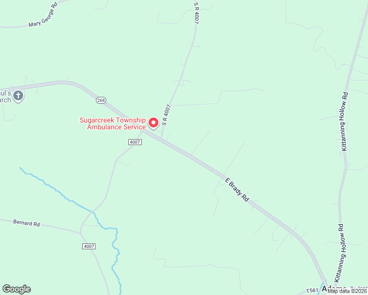map of restaurants, bars, coffee shops, grocery stores, and more near 2000 Pennsylvania 268 in East Brady